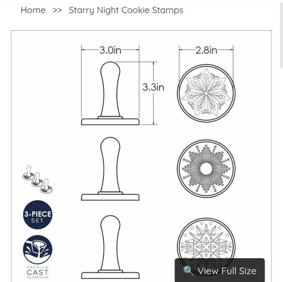 Nordic Ware Starry Night Cookie Stamps - Picture 6 of 6
